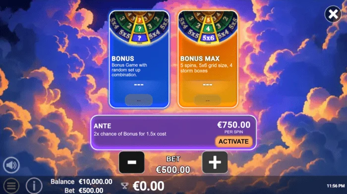 Pots of Power: Zeus – bonuso pasirinkimas rate iš 27 konfigūracijų